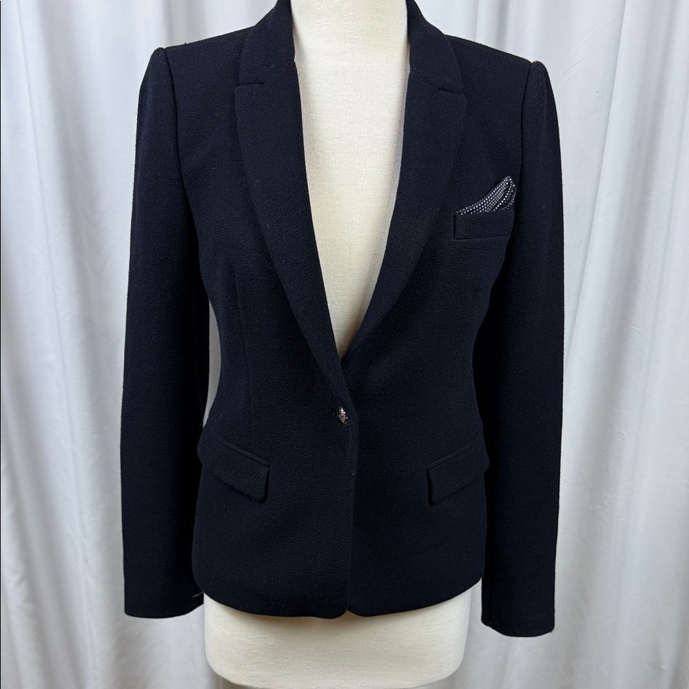 Zara Woman Classic Navy Blazer, Small